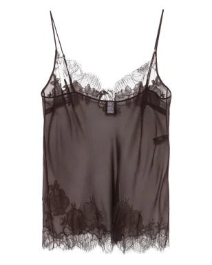 Carine Gilson オーガンザキャミソール ブラウン - サムネイル2