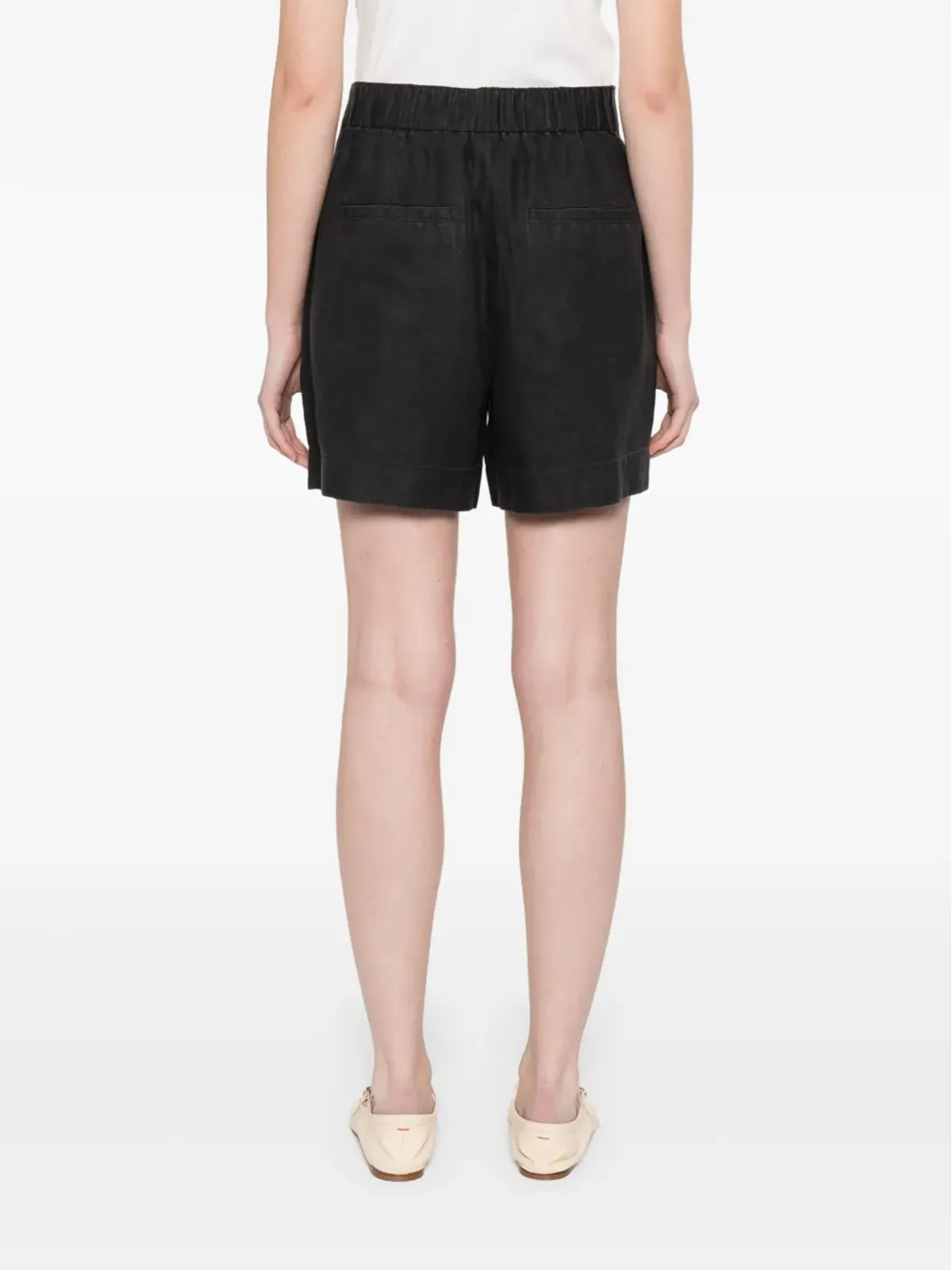 Vince ウエストゴム付きショートパンツ ブラック - 画像4