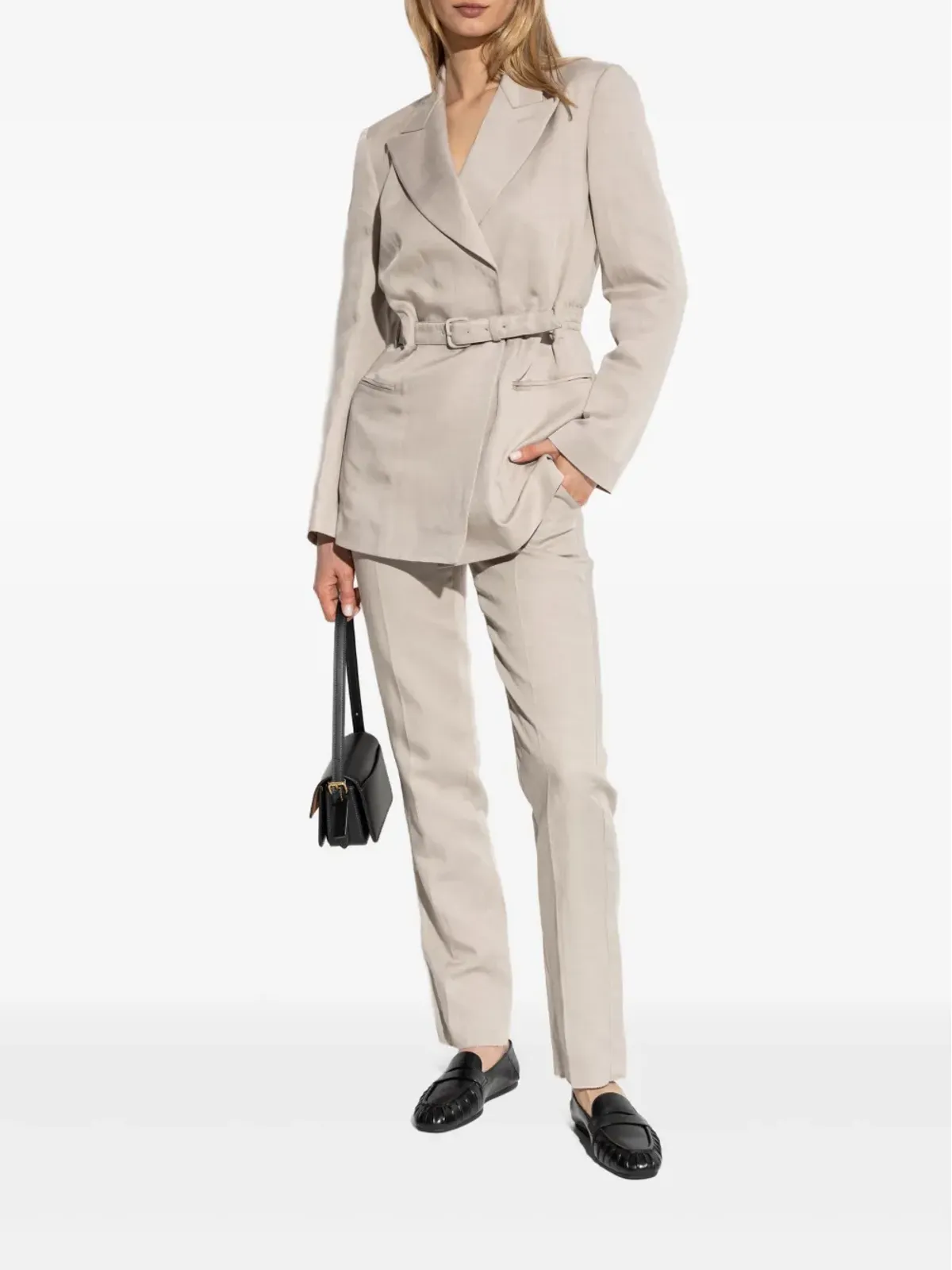 Emporio Armani ベルト付きジャケット - ネュートラルカラー - 画像2