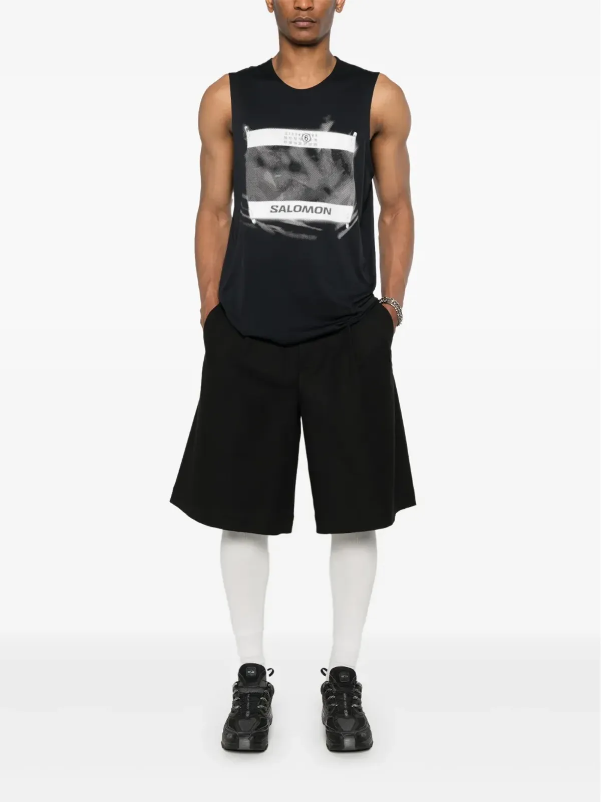 MM6 Maison Margiela X Salomon ナンバーズモチーフ タンクトップ - 画像2