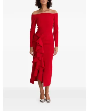 MOOS STUDIO オフショルダーミディドレス - サムネイル2