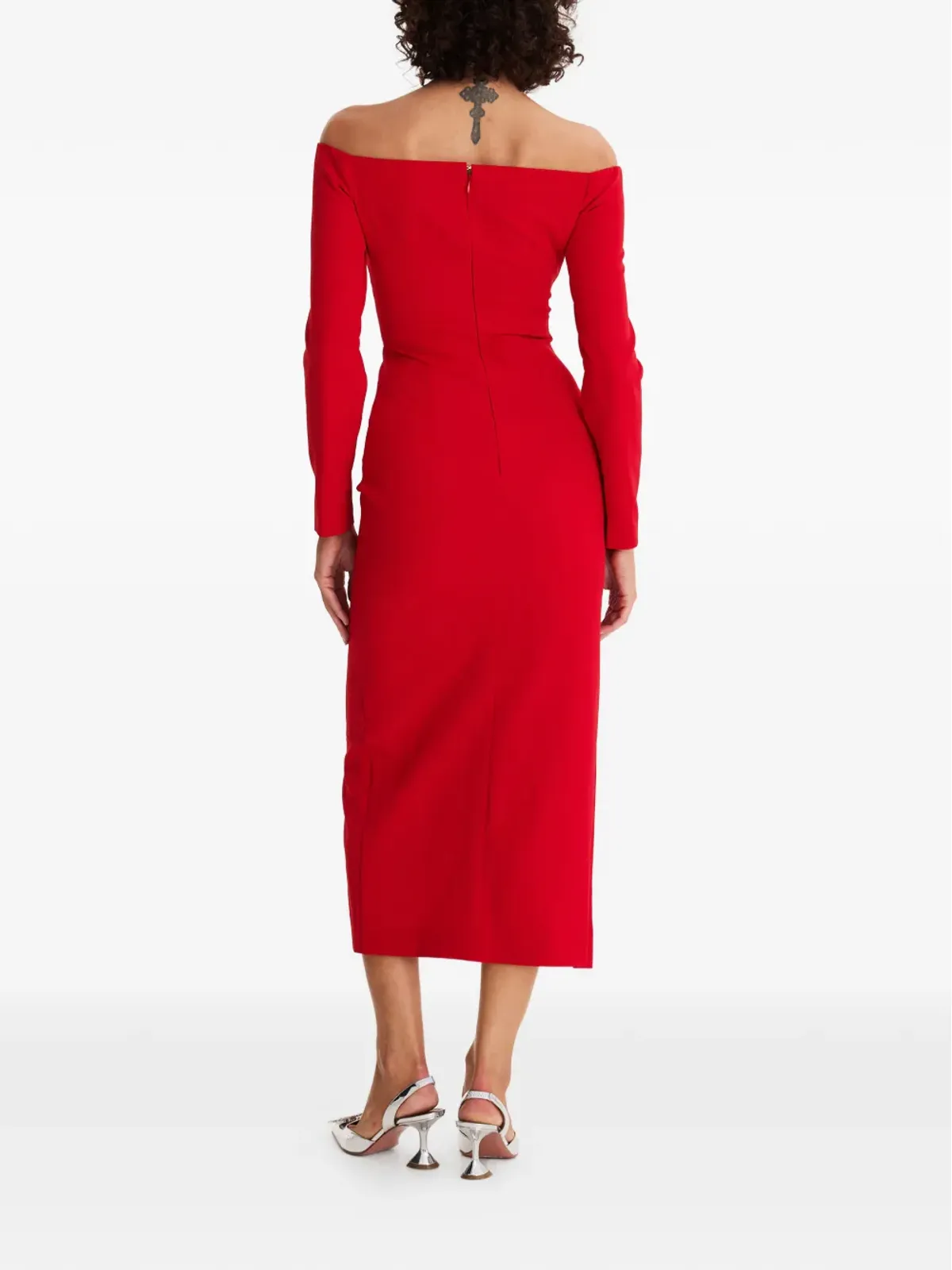 MOOS STUDIO オフショルダーミディドレス - 画像3