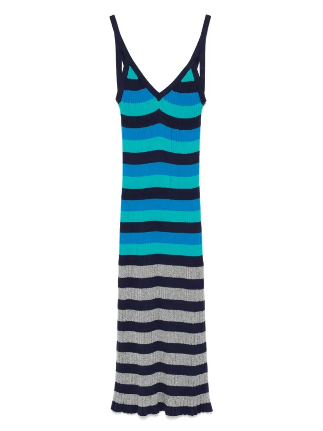 Sonia Rykiel Sonia Rykiel ストライプ柄ロングドレスの商品画像
