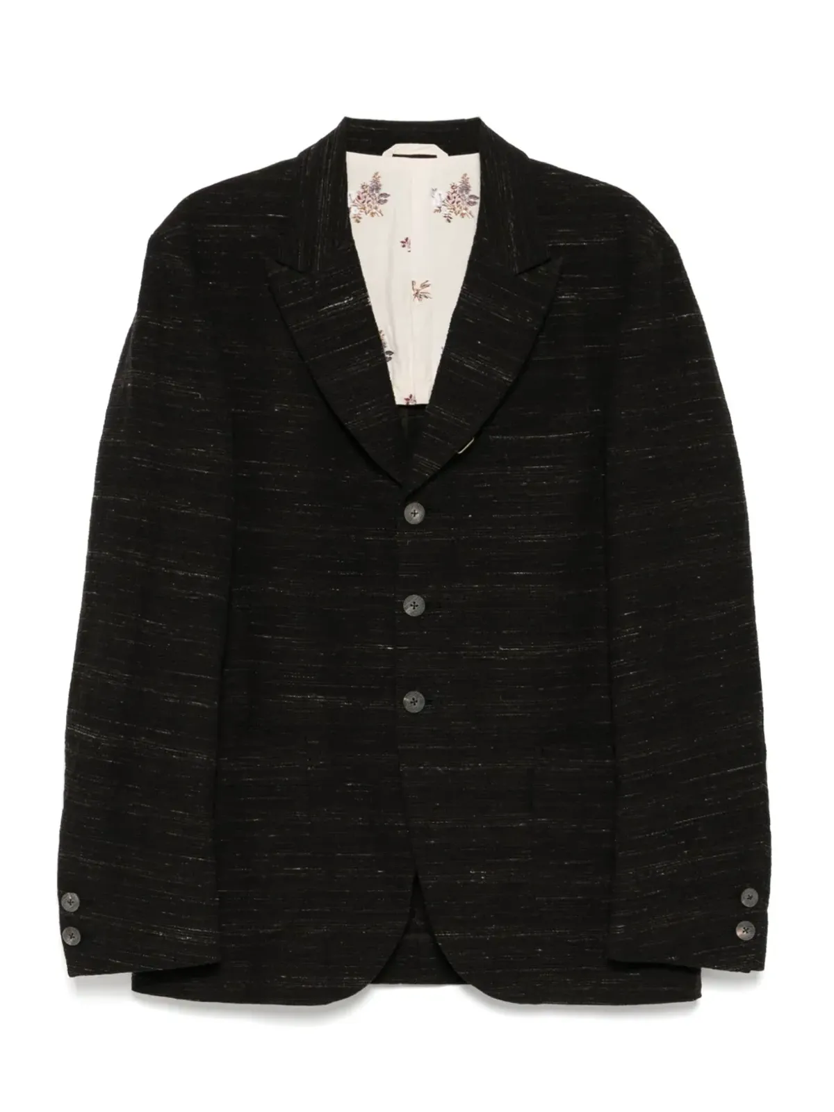 CALMLENCE peaked lapel sack blazer - Black - 画像1
