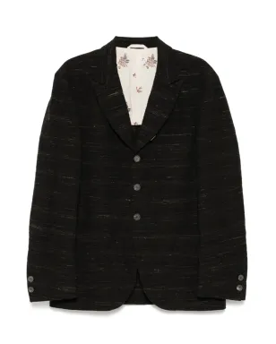 CALMLENCE peaked lapel sack blazer - Black - サムネイル1