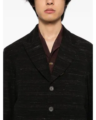 CALMLENCE peaked lapel sack blazer - Black - サムネイル5