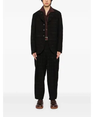 CALMLENCE peaked lapel sack blazer - Black - サムネイル2