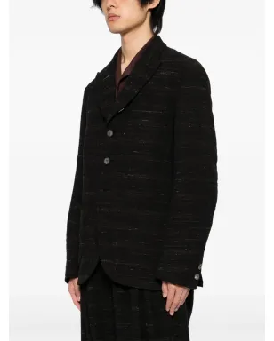 CALMLENCE peaked lapel sack blazer - Black - サムネイル3