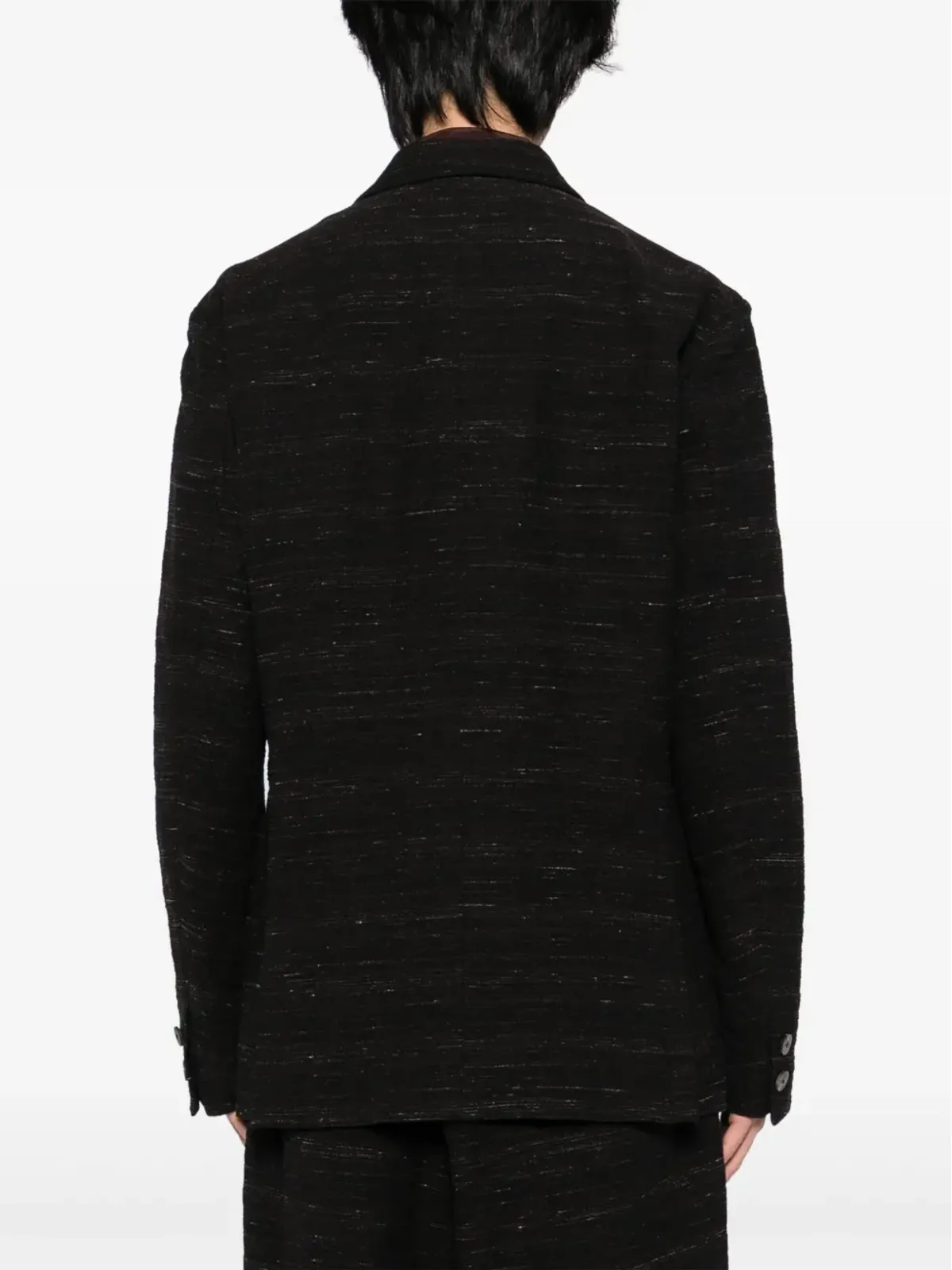 CALMLENCE peaked lapel sack blazer - Black - 画像4