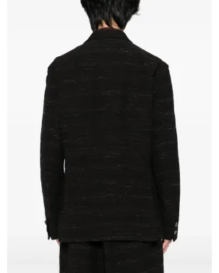 CALMLENCE peaked lapel sack blazer - Black - サムネイル4