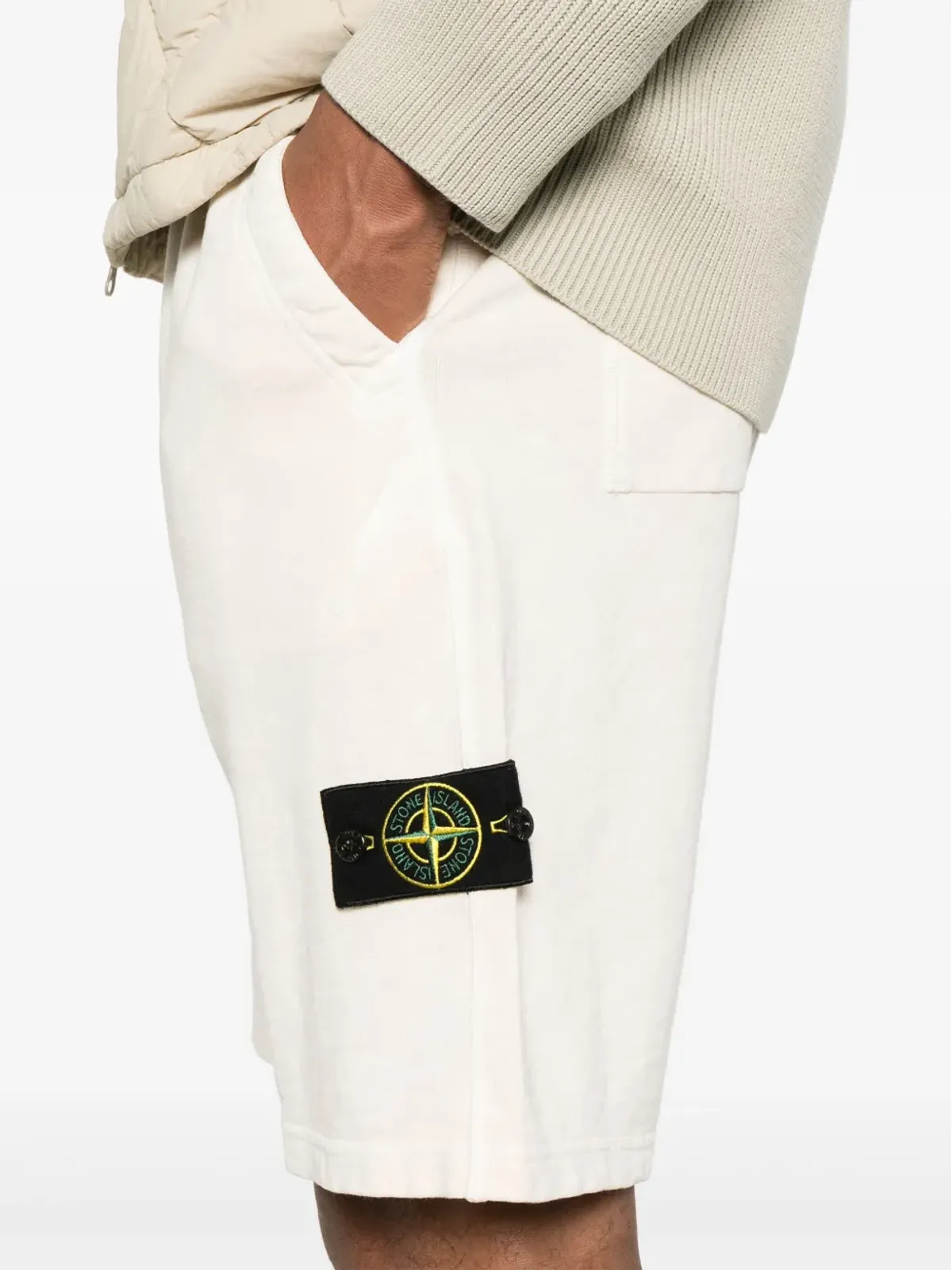 Stone Island コットン製トラックショーツ - ニュートラルカラー - 画像5