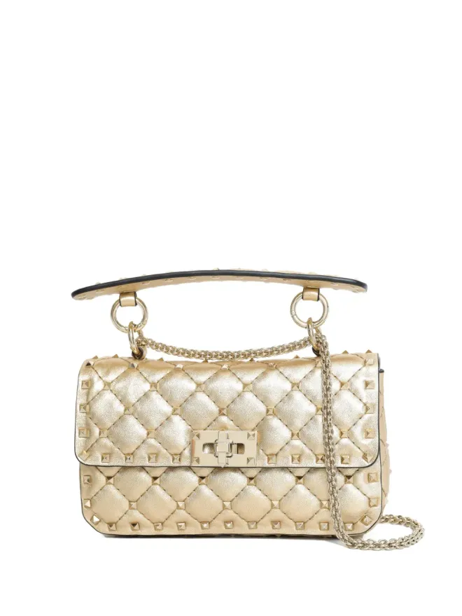Valentino Garavani Valentino Garavani ロックスタッドスパイク ラミネートナパバッグの商品画像