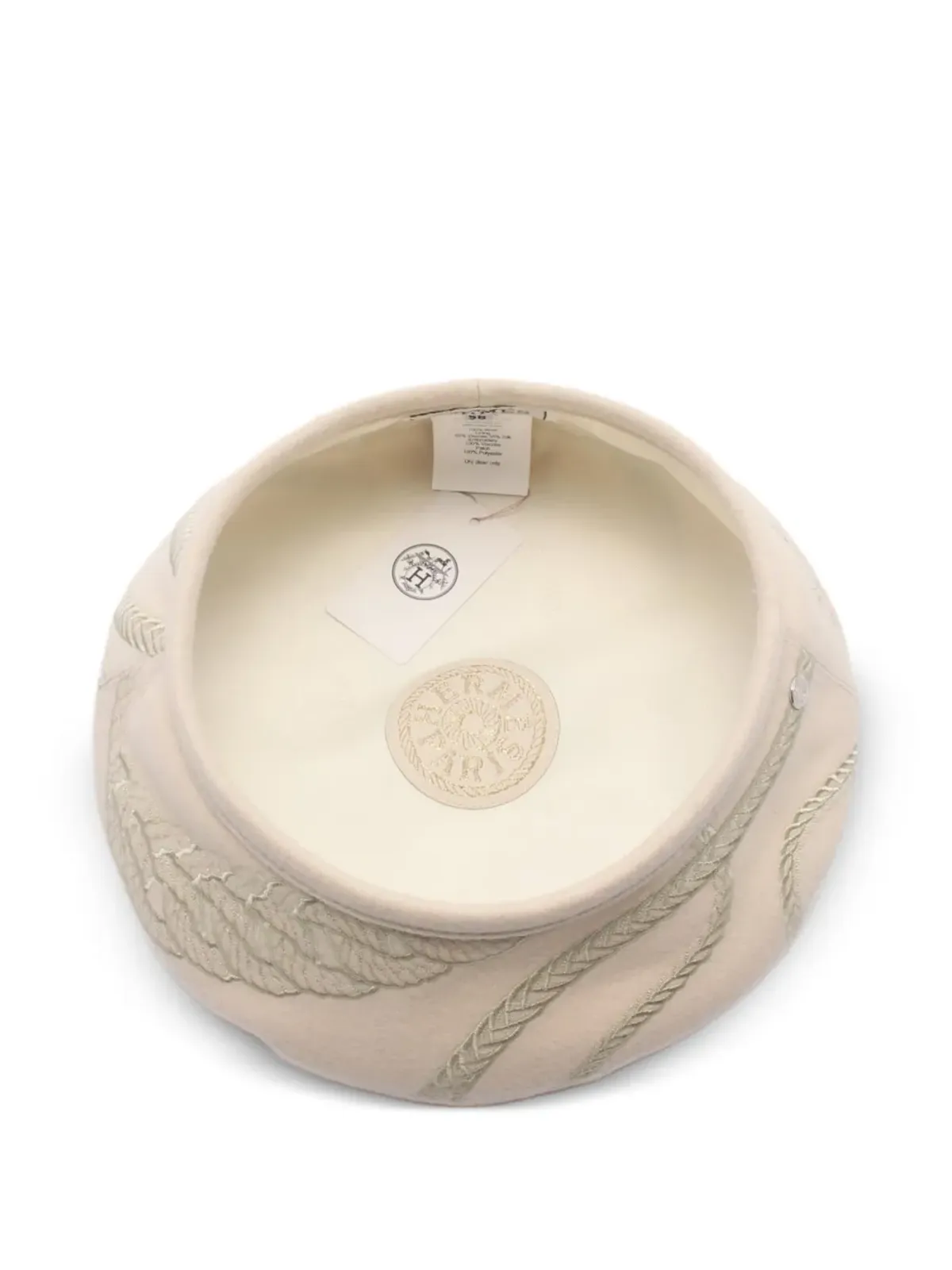 Hermès ビンテージ Saint Honore ベレー帽 - Neutrals - 画像3