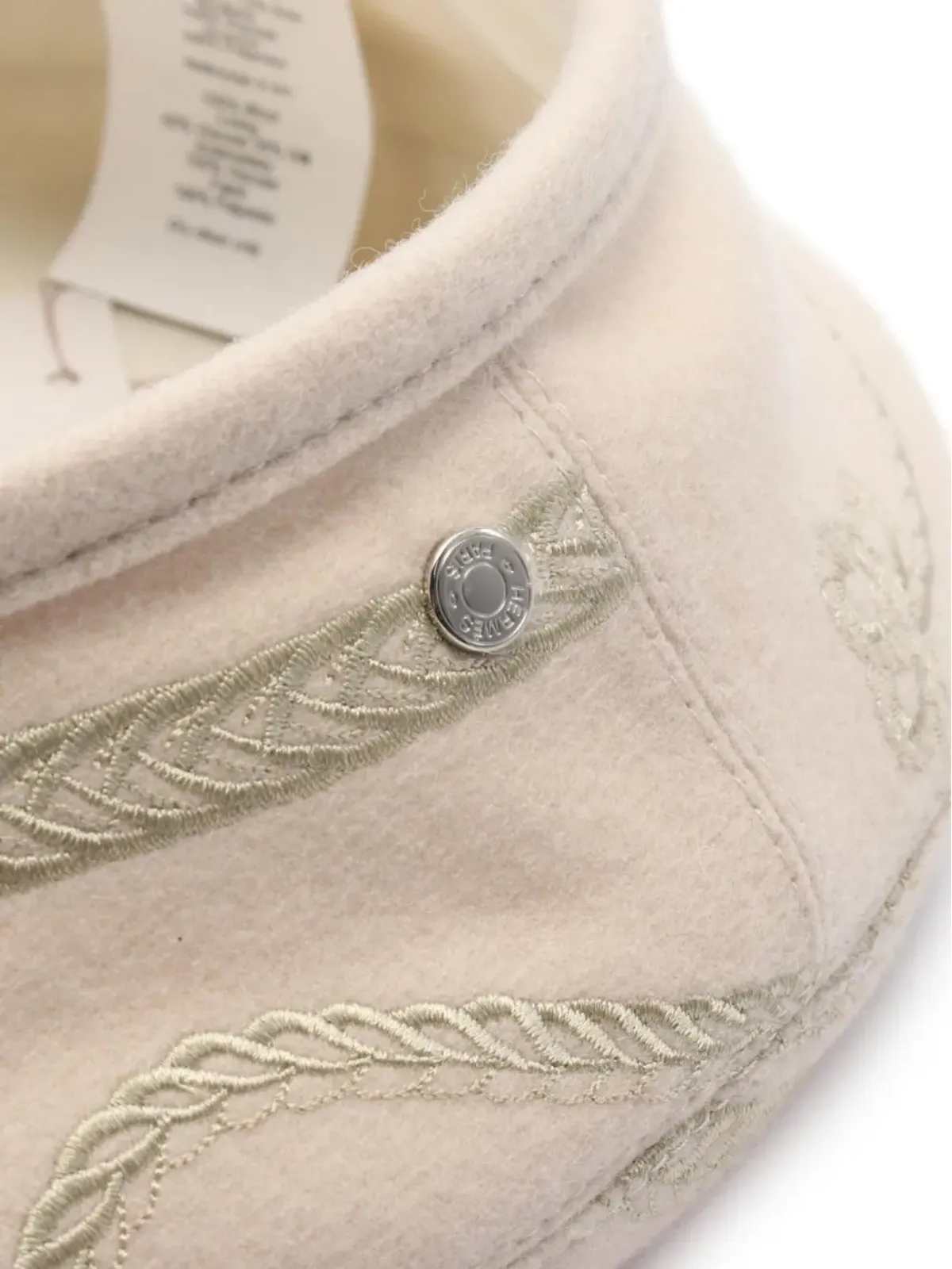 Hermès ビンテージ Saint Honore ベレー帽 - Neutrals - 画像4