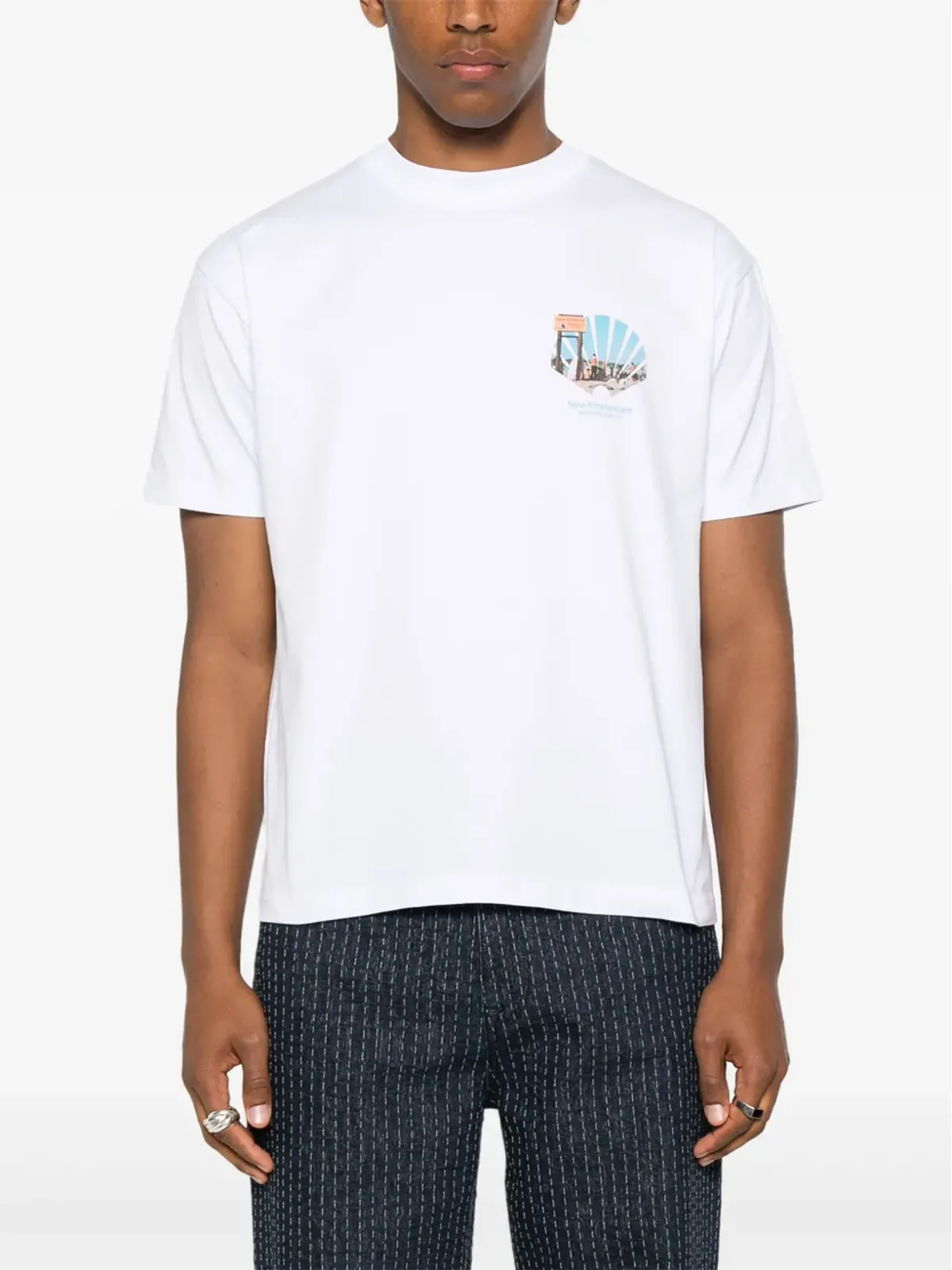 NEW AMSTERDAM コットンTシャツ - White - 画像3