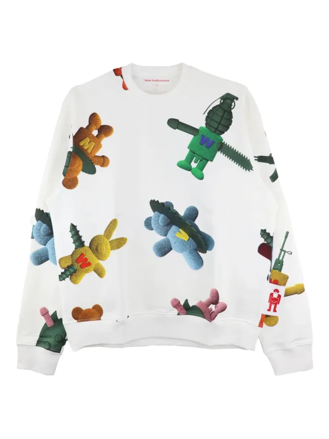 Walter Van Beirendonck Walter Van Beirendonck プリントスウェットシャツ - ホワイトの商品画像