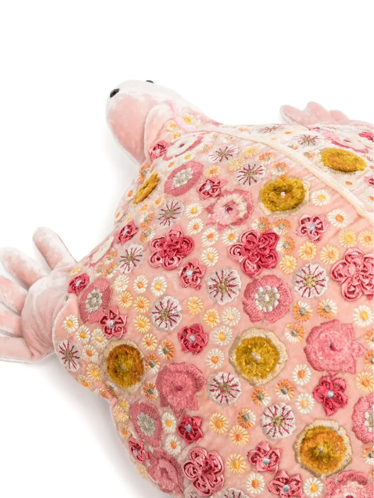Anke Drechsel タートル型 大きめ刺繍 ソフトトイ - ピンク - 画像3