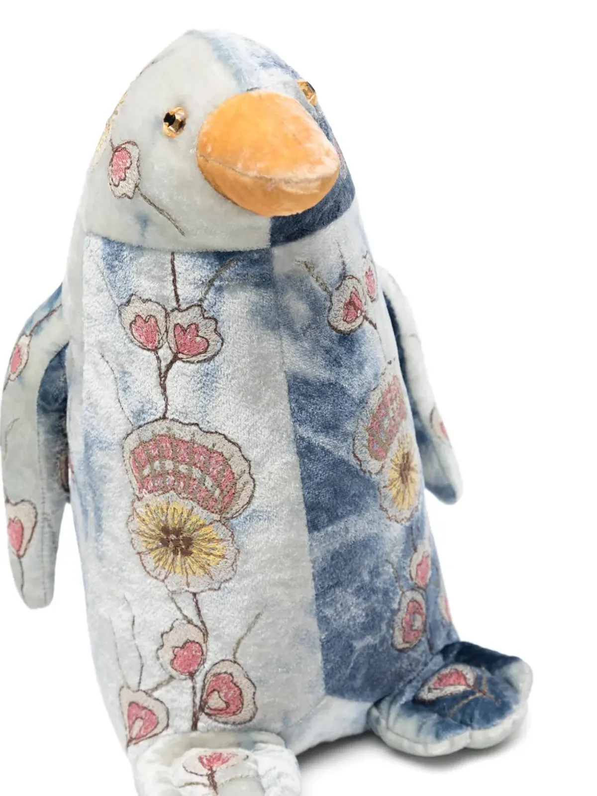 Anke Drechsel ペンギン大型刺繍入りぬいぐるみ ブルー - 画像3