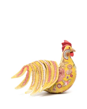 Anke Drechsel 雄鶏の大きな刺繍入りソフトトイ - サムネイル1