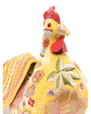 Anke Drechsel 雄鶏の大きな刺繍入りソフトトイ - サムネイル3