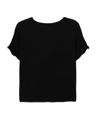 LIU JO ラインストーン装飾プリントTシャツ ブラック - サムネイル2