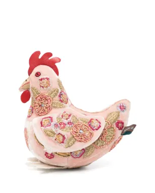 Anke Drechsel 小さな鶏の刺繍ソフトトイ - ピンク - サムネイル2