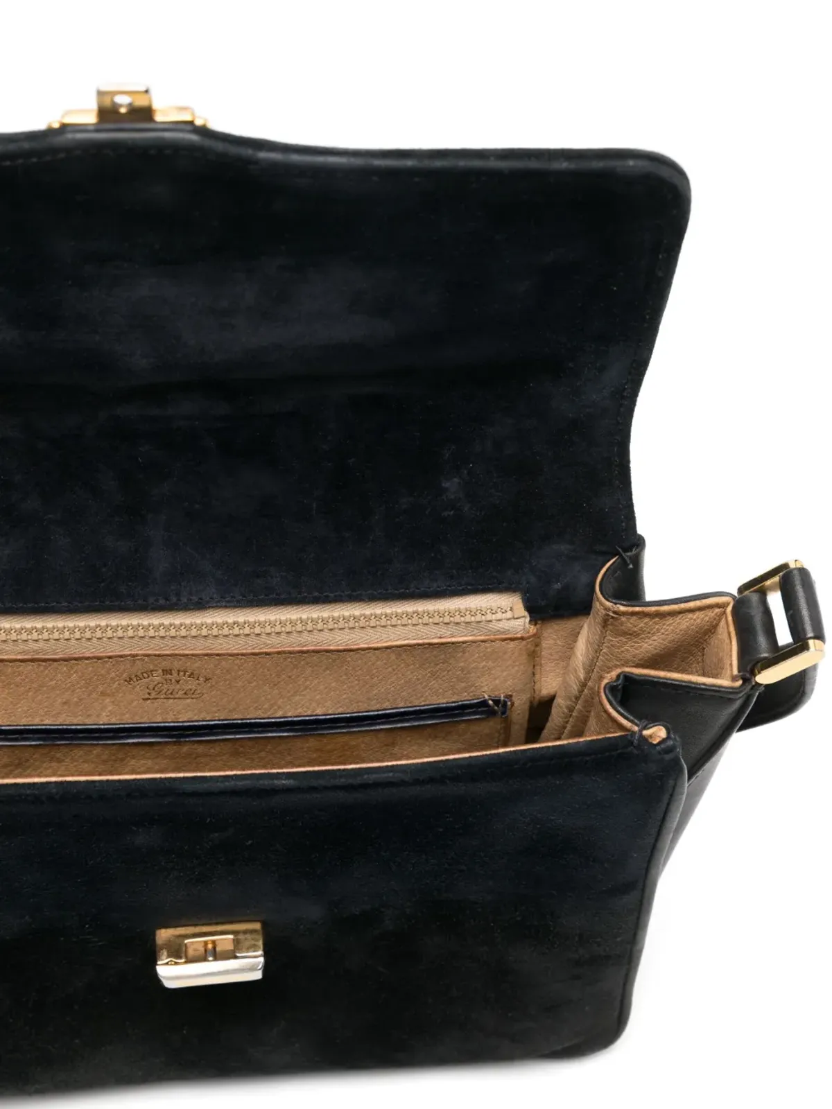 Gucci ビンテージ 1960年代 シルヴィー クロスボディバッグ ブラック - 画像4
