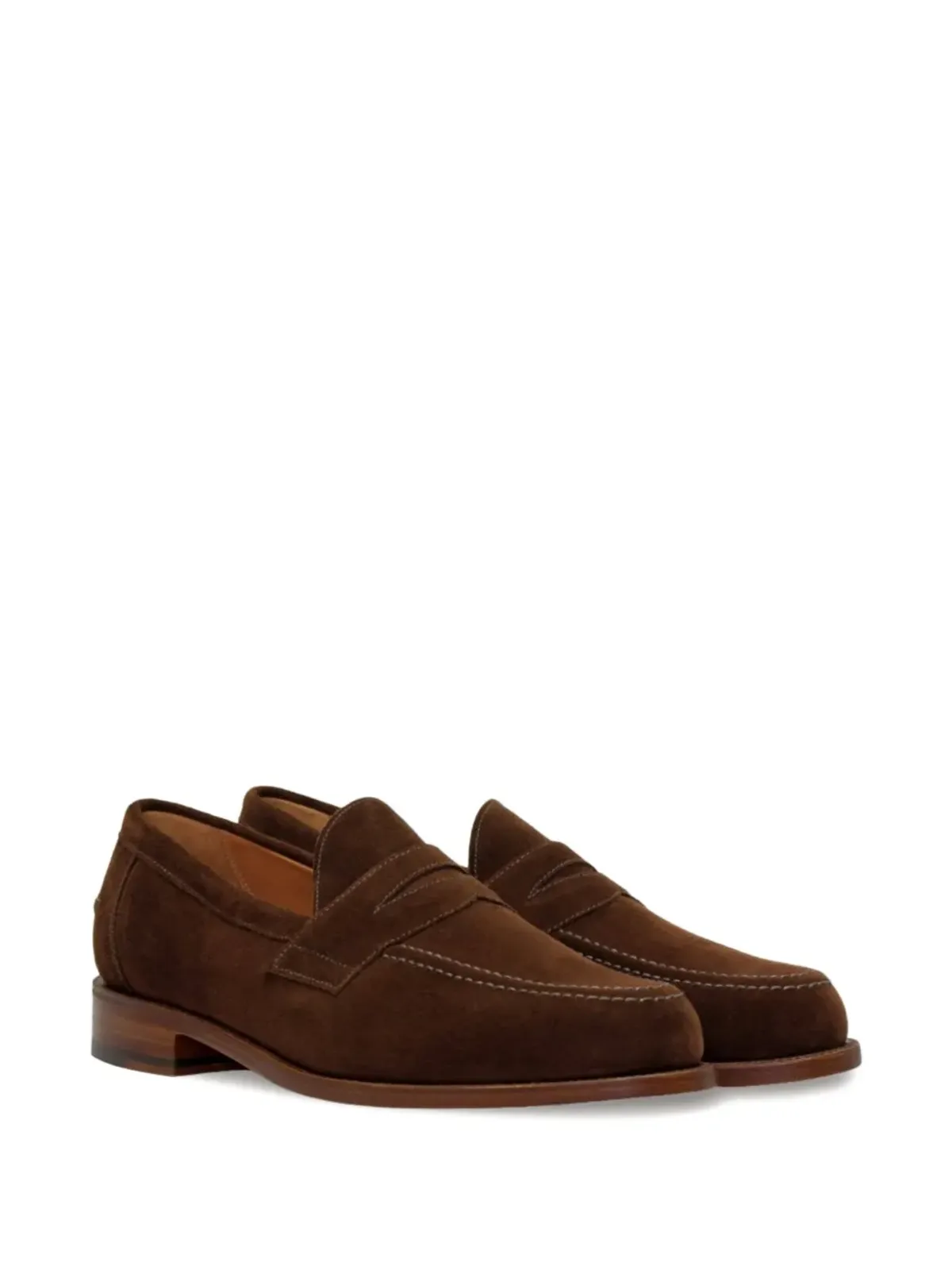 Sanders Aldwych suede penny loafers - 画像2