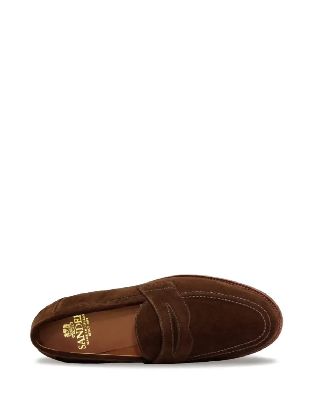 Sanders Aldwych suede penny loafers - 画像3