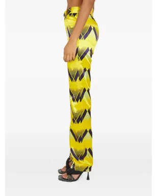 MERYLL ROGGE グラフィックプリント サテンパンツ - Yellow - サムネイル3