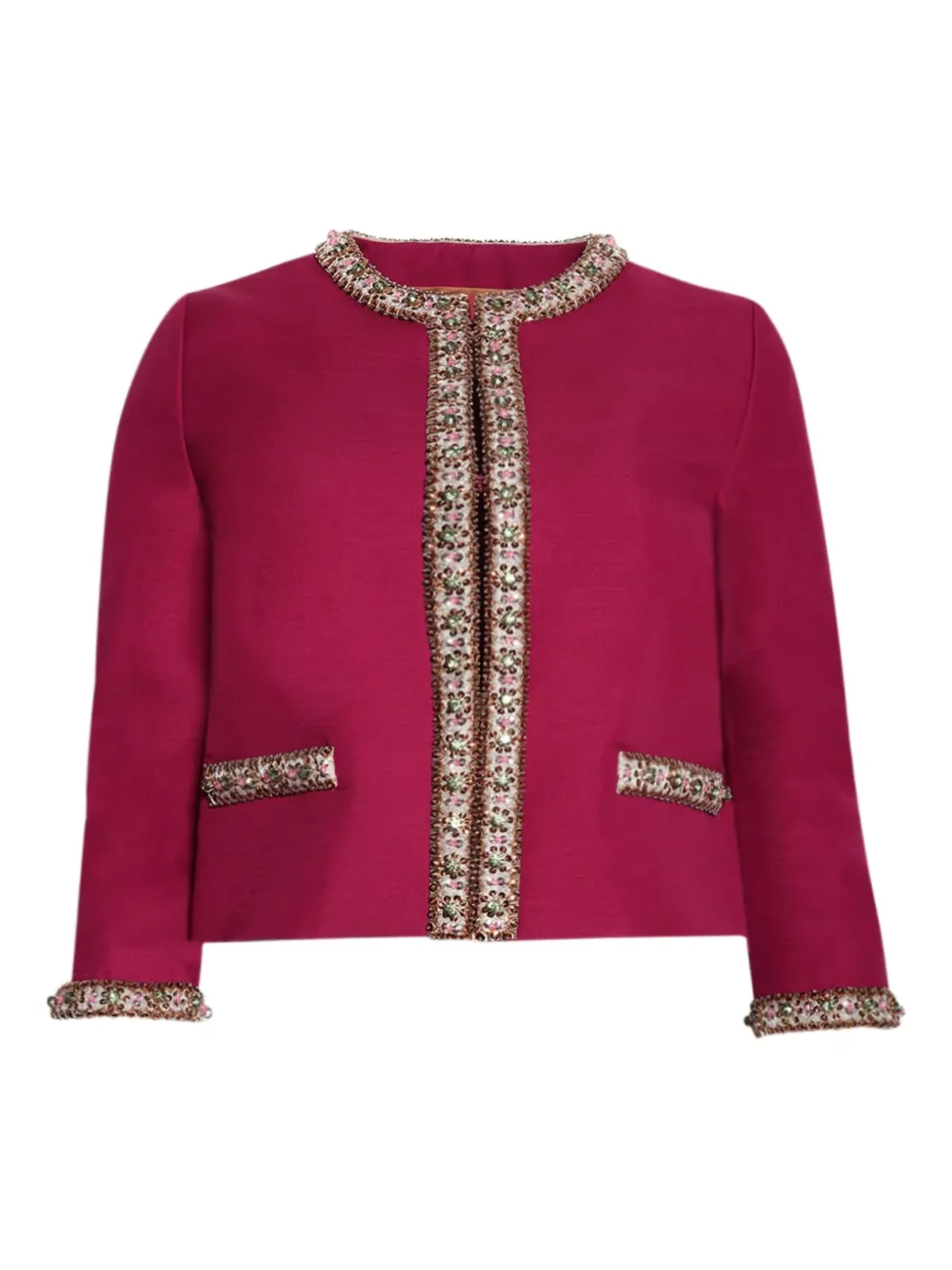 Valentino Garavani エンベリッシュドボーダー ジャケット - 画像1