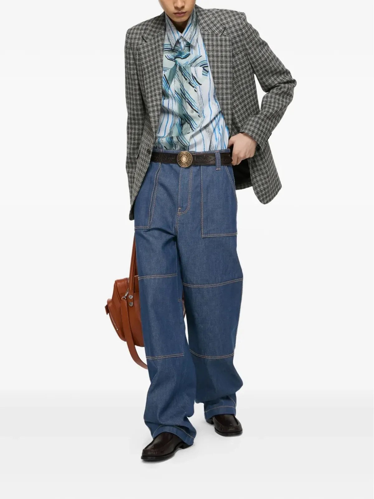 Acne Studios ベルト付きワイドレッグパンツ - 画像2