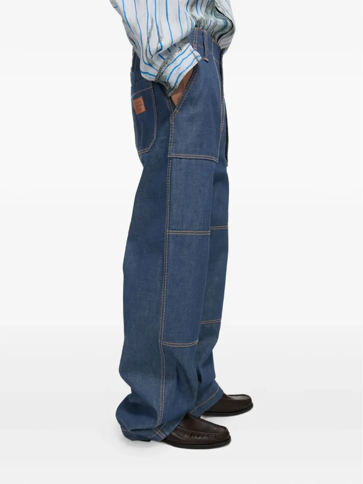 Acne Studios ベルト付きワイドレッグパンツ - 画像4