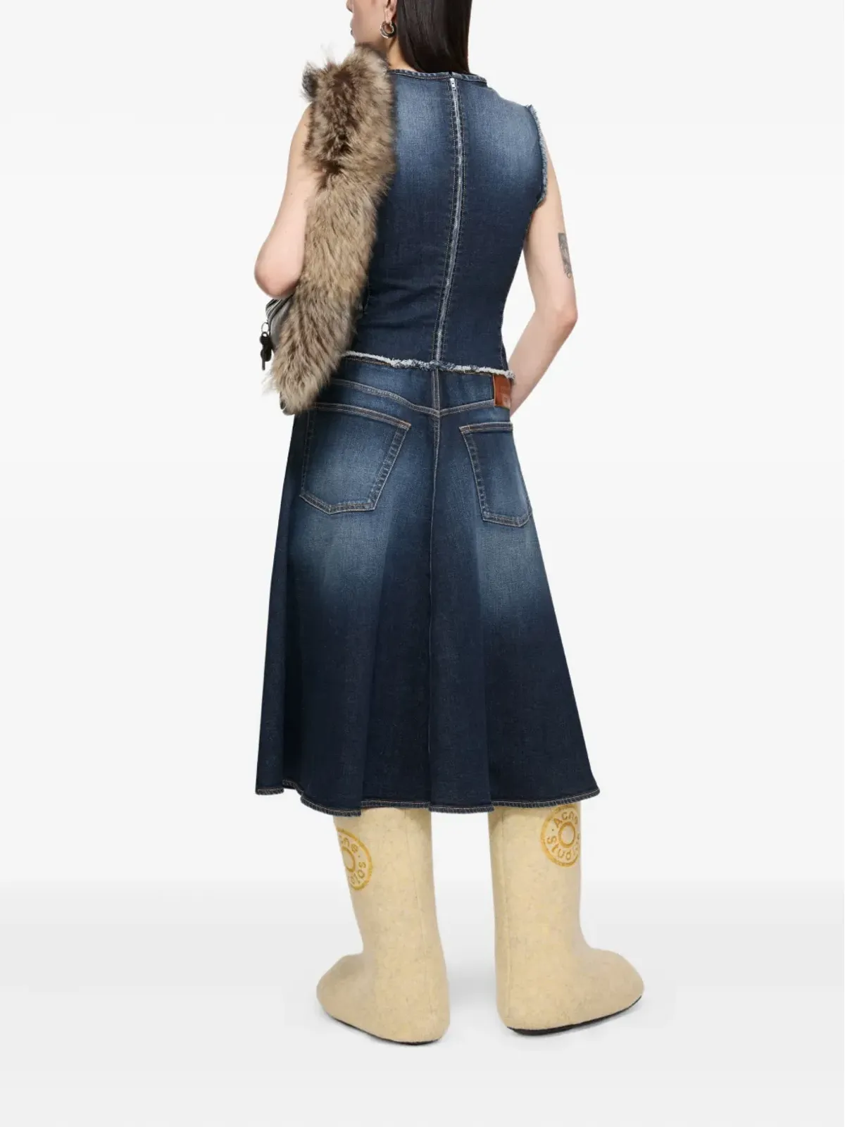 Acne Studios ほつれデニムドレス - 画像3