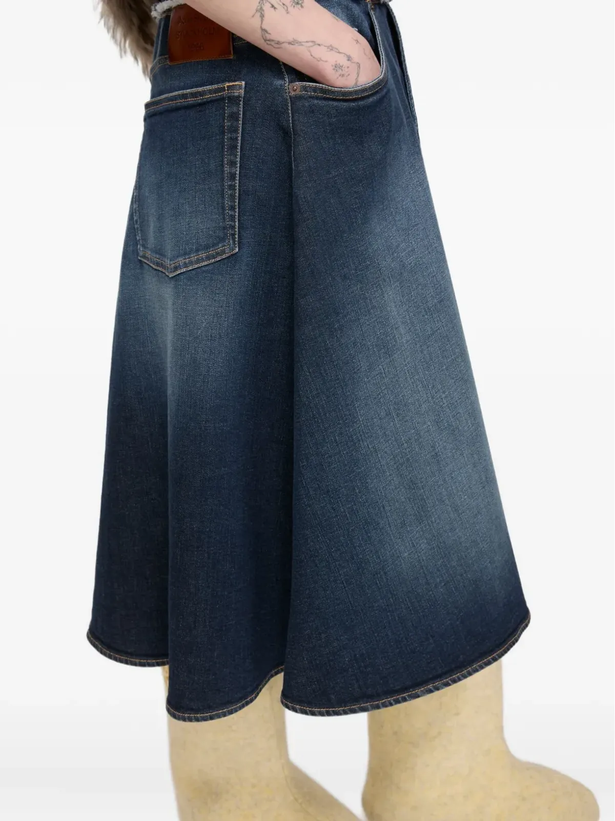 Acne Studios ほつれデニムドレス - 画像4