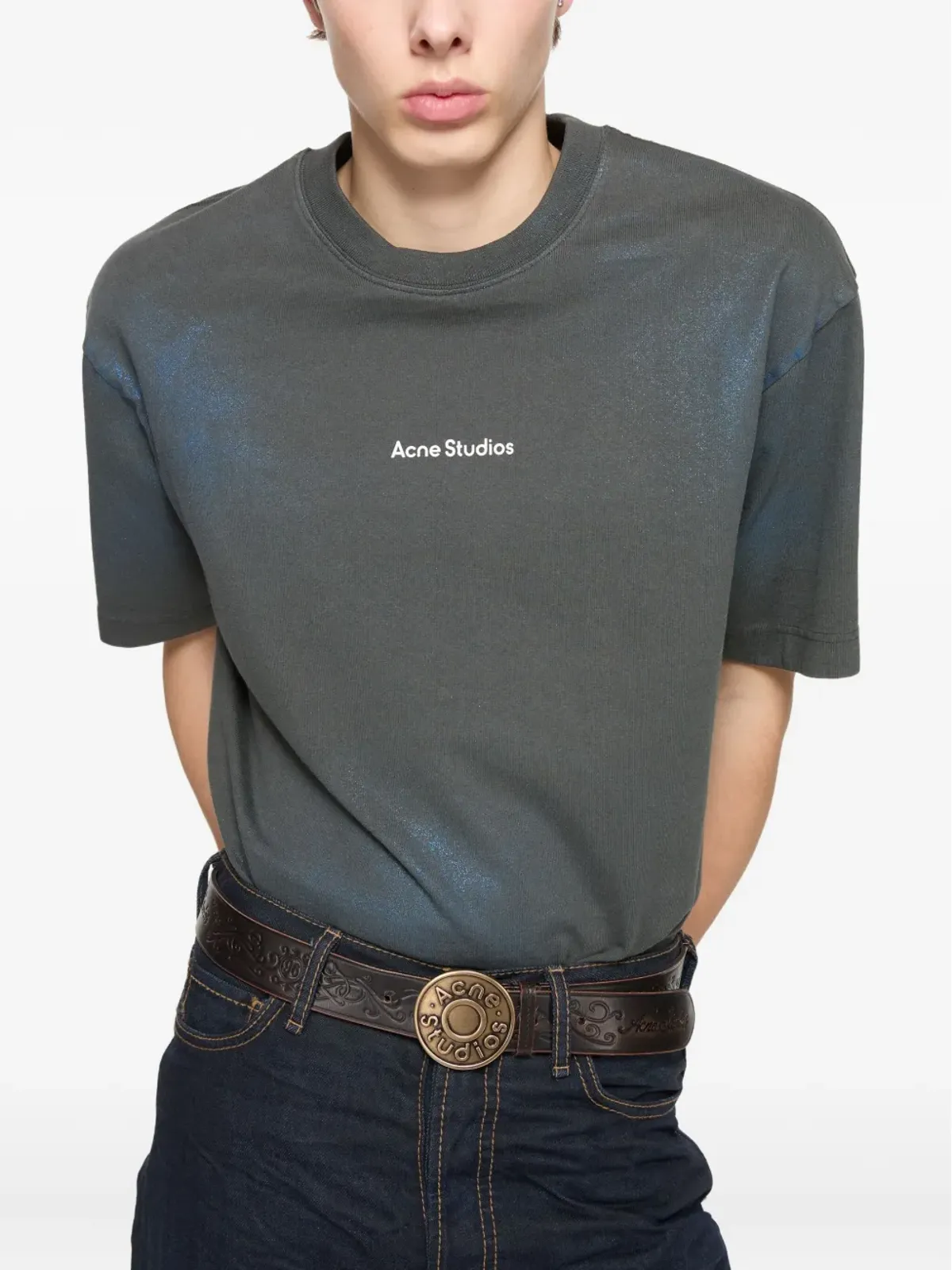 Acne Studios ロゴ入りオーガニックコットンTシャツ - 画像5