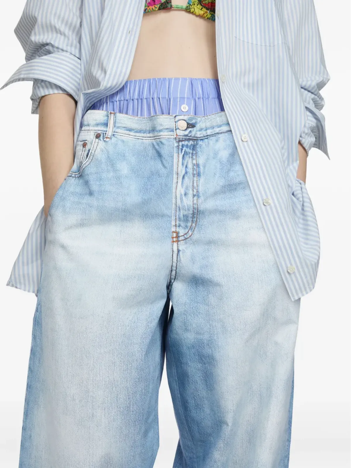 Acne Studios トロンプ・ルイユパンツ - ブルー - 画像5
