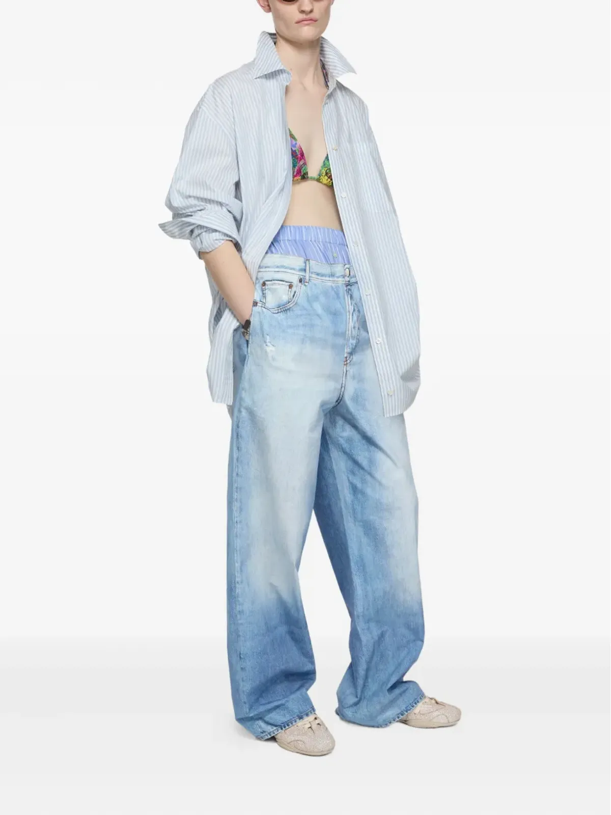 Acne Studios トロンプ・ルイユパンツ - ブルー - 画像3
