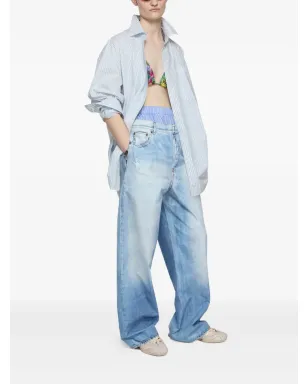 Acne Studios トロンプ・ルイユパンツ - ブルー - サムネイル3