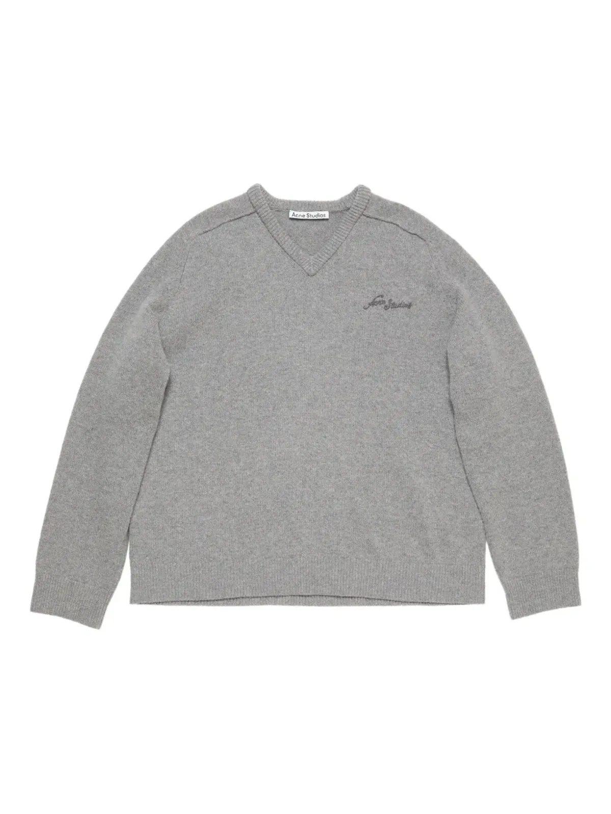 Acne Studios Vネック ロゴセーター - 画像1