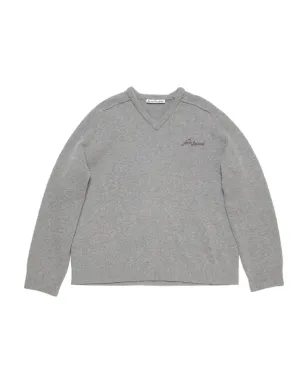 Acne Studios Vネック ロゴセーター - サムネイル1
