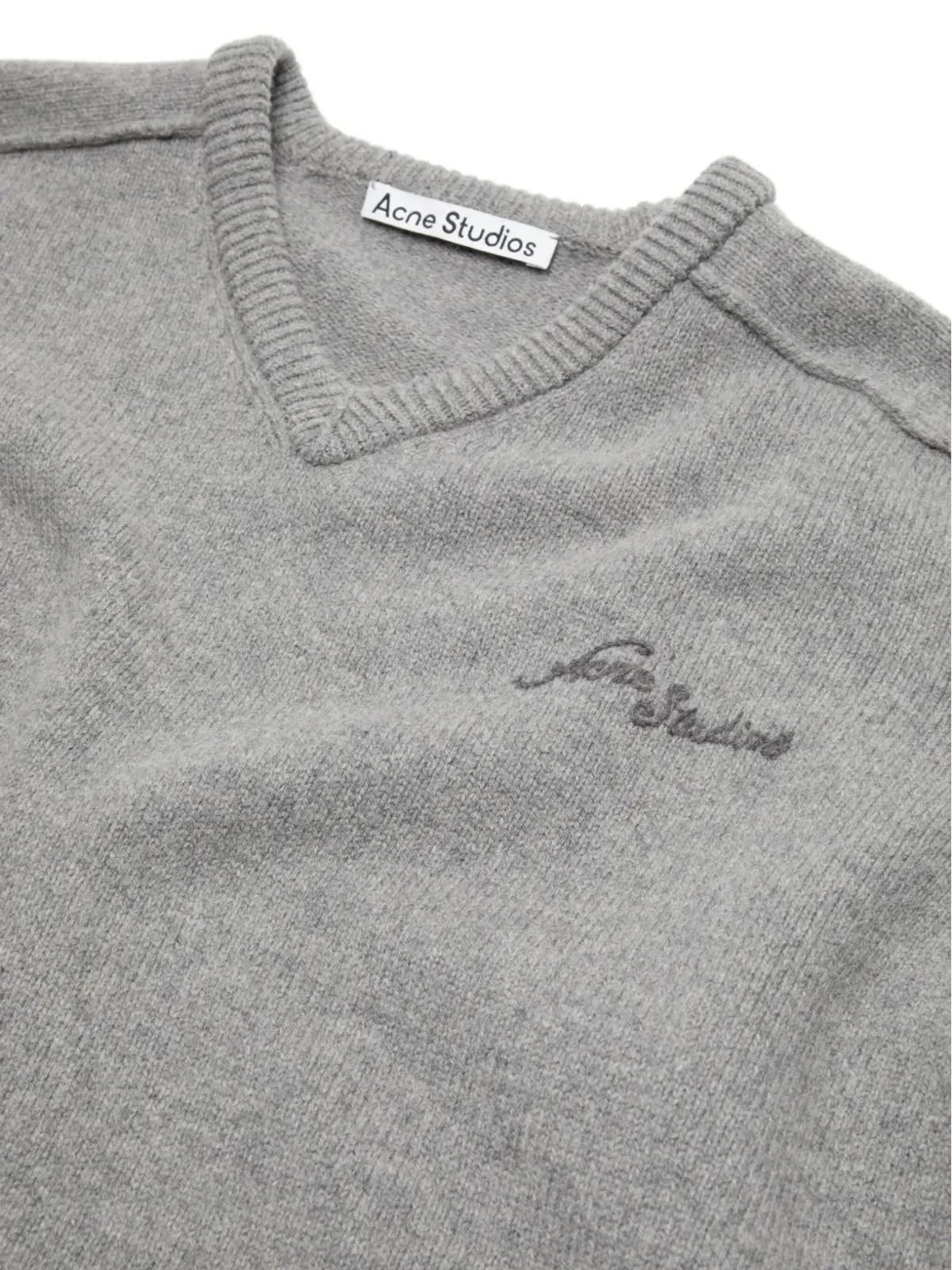 Acne Studios Vネック ロゴセーター - 画像5