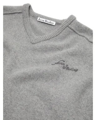 Acne Studios Vネック ロゴセーター - サムネイル5