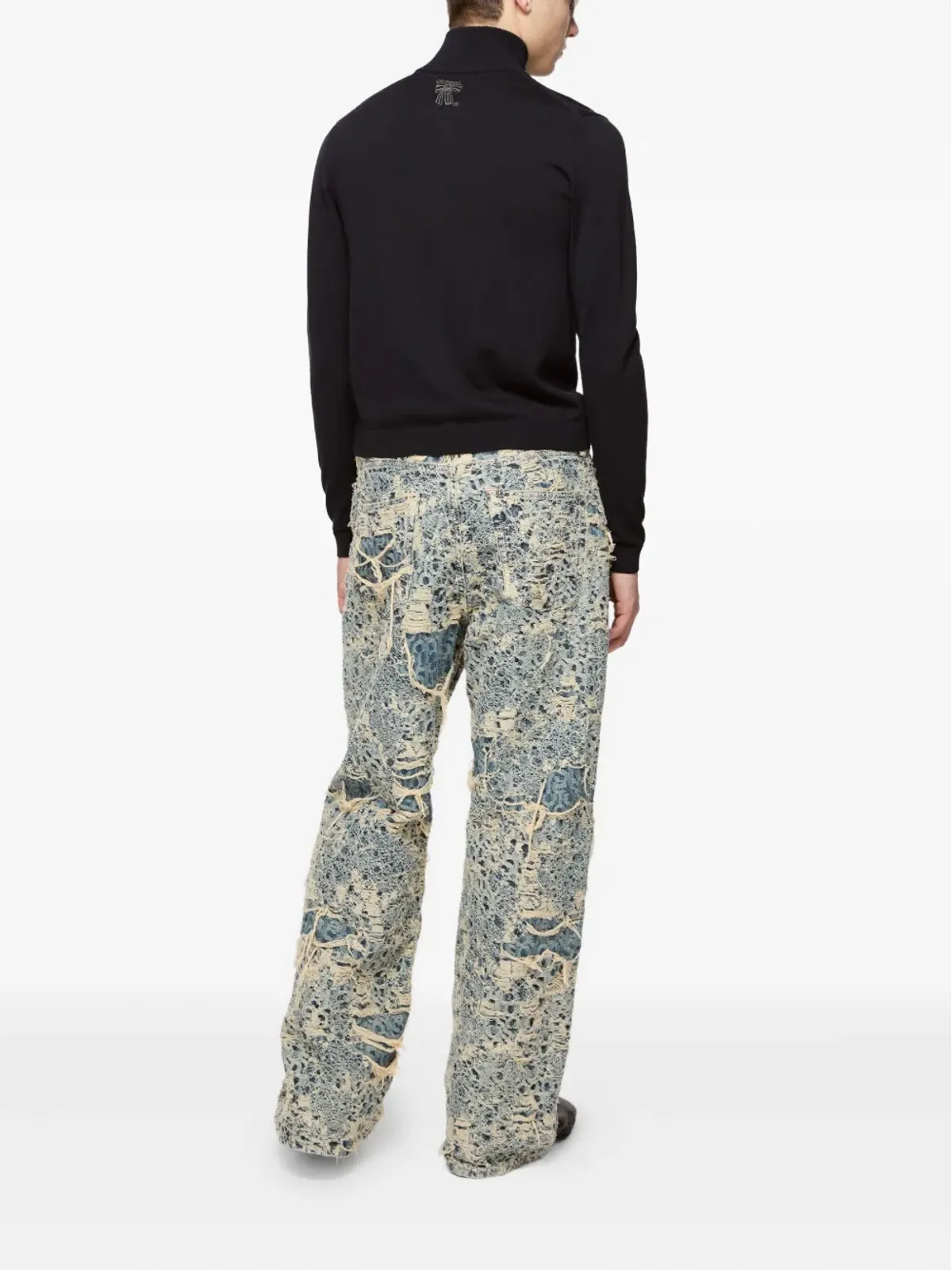 Acne Studios ハイネックジップアップカーディガン ブラック - 画像3
