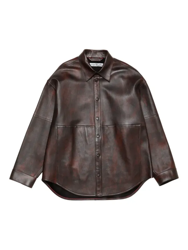 Acne Studios Acne Studios レザーシャツジャケットの商品画像