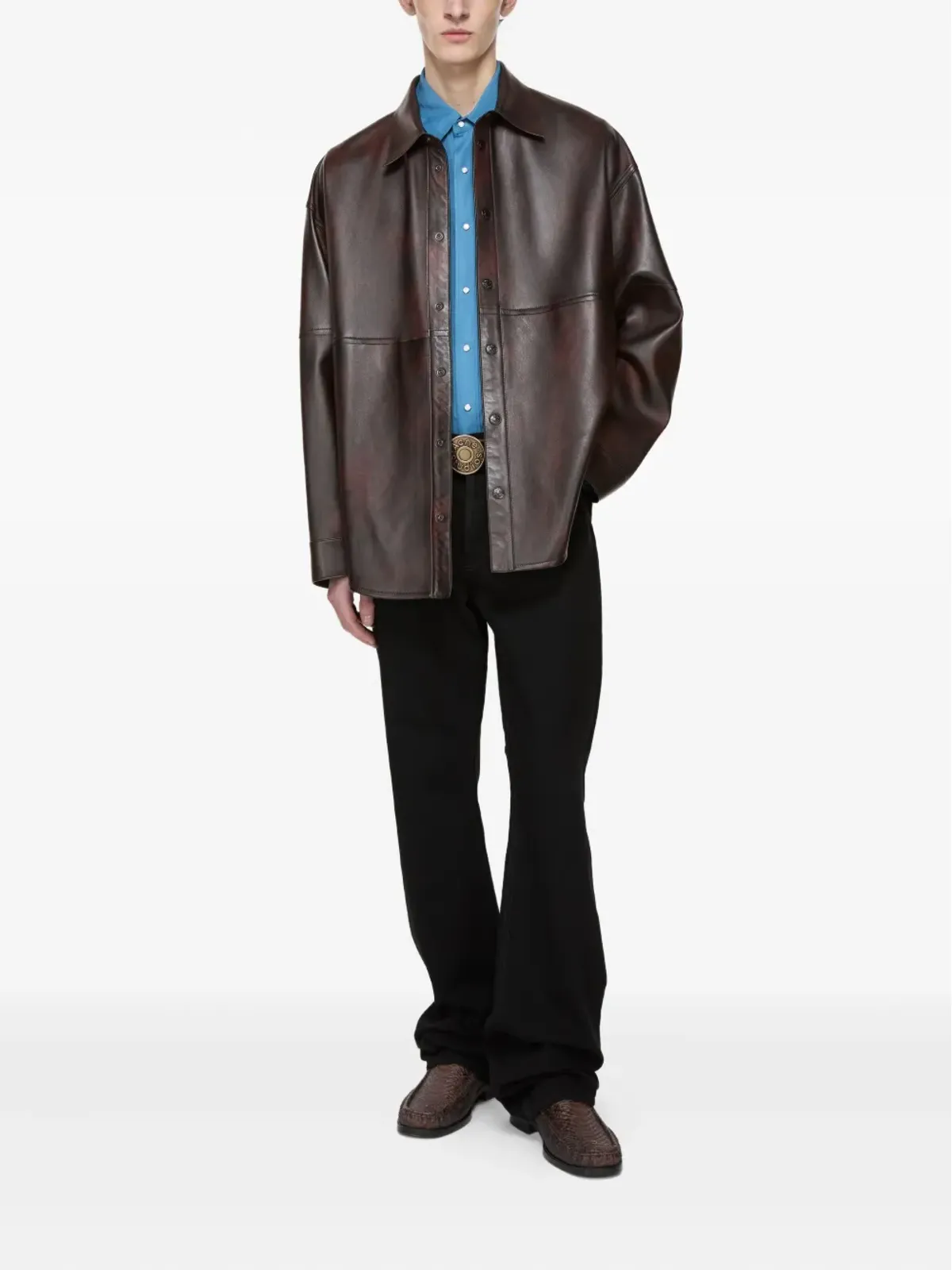 Acne Studios レザーシャツジャケット - 画像2