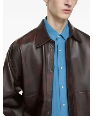 Acne Studios レザーシャツジャケット - サムネイル4