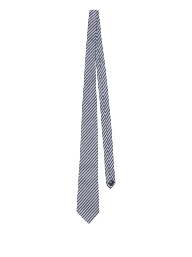 Acne Studios Acne Studios ストライプ柄シルクタイ - Greyの商品画像