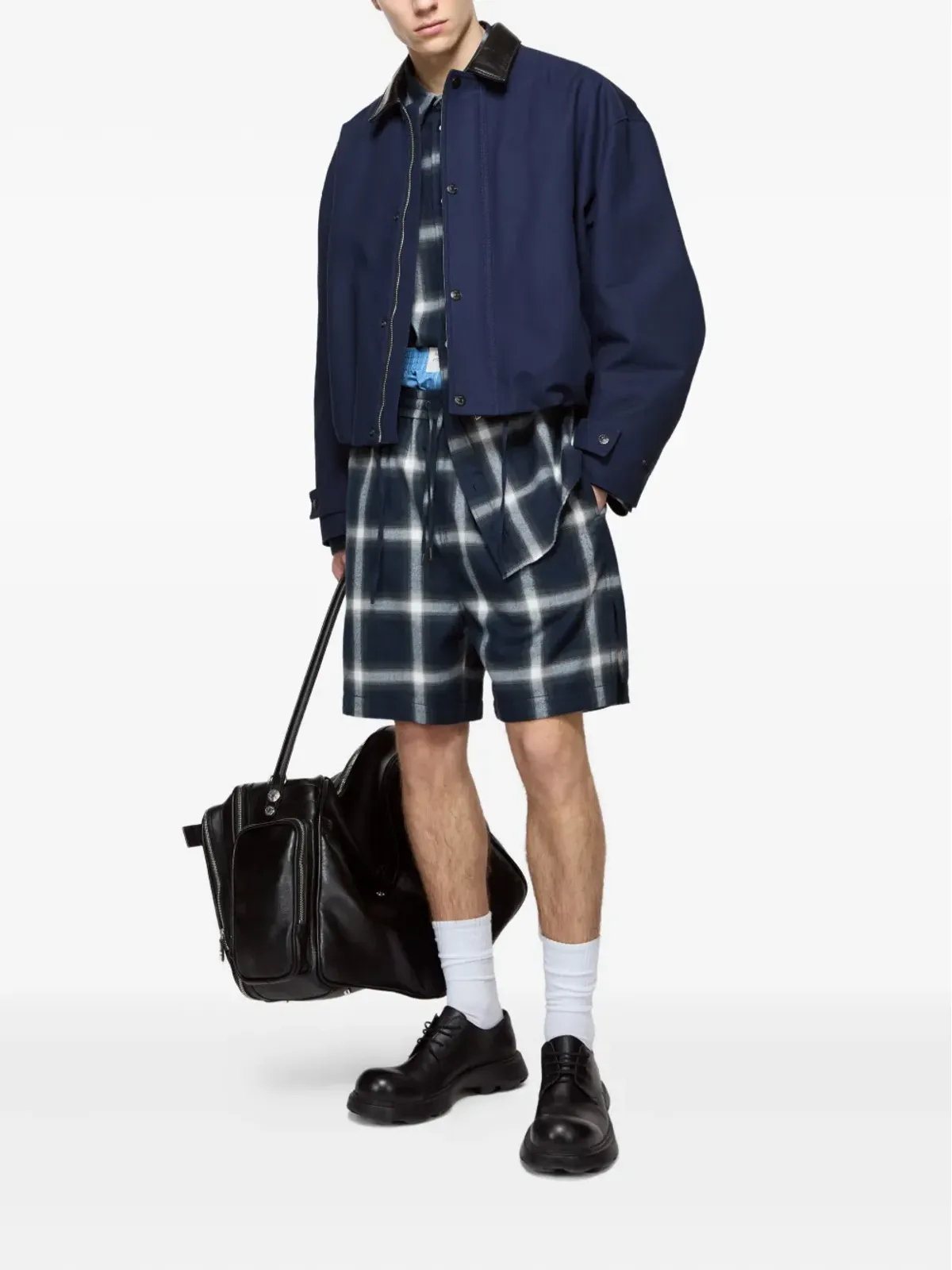 ACNE STUDIOS ネイビー ボンバー ジャケット - 画像2