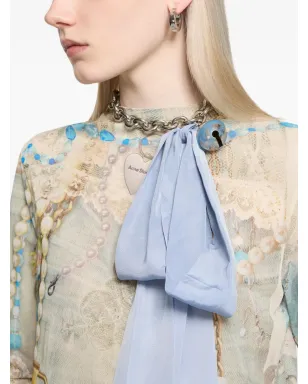 Acne Studios エングレーブドロゴのフープピアス - サムネイル2